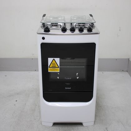 Fogão Consul 4 Bocas Branco com Acendimento Automático - CFO4NABUS3_WBOM_CE6583486 BIVOLT