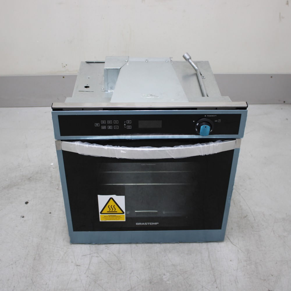 Forno de Embutir a Gás Brastemp 78 Litros Cor Inox com Convecção e Termômetro Meat Control - BOH84ARRS2_WOTIMO_CE6635859