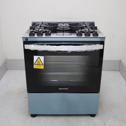Fogão Brastemp 5 Bocas Cor Inox Com Mesa de Vidro, Turbo Chama e Timer - BFS5XARUS1_WEXCELE_CE6623736 BIVOLT