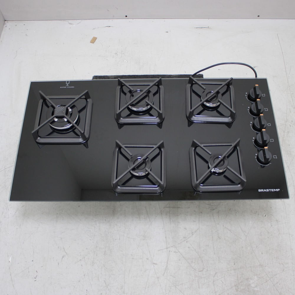 Cooktop Brastemp 5 Bocas a Gás, Grades de Ferro Fundido e Super Chama Lateral - BDS85AEUS2_WOTIMO_CE6556024