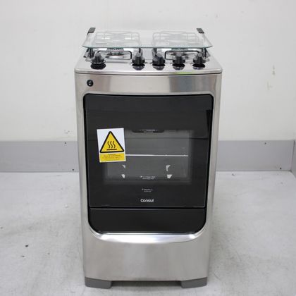 Fogão Consul 4 Bocas Inox com Acendimento Automático - CFO4NARUS1_WEXCELE_CE6572307 BIVOLT