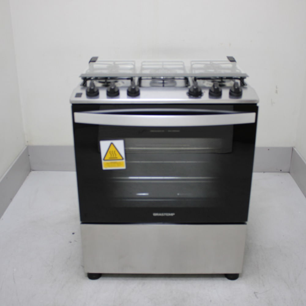 Fogão Brastemp 5 Bocas Cor Inox Com Turbo Chama - Bfs5gdrrs3_Wbom_Cf6668697 220V