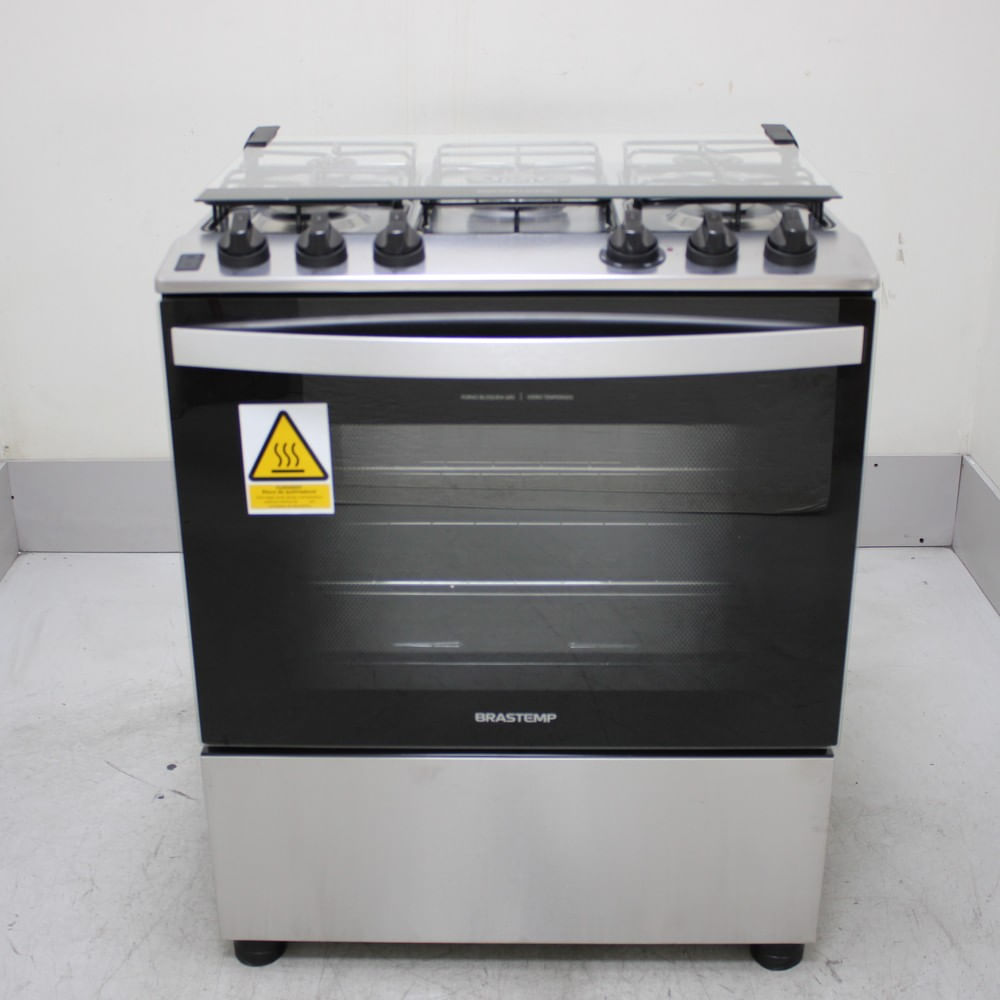 Fogão Brastemp 5 Bocas Cor Inox Com Turbo Chama - Bfs5gdrns2_Wotimo_Ce6647602 110V