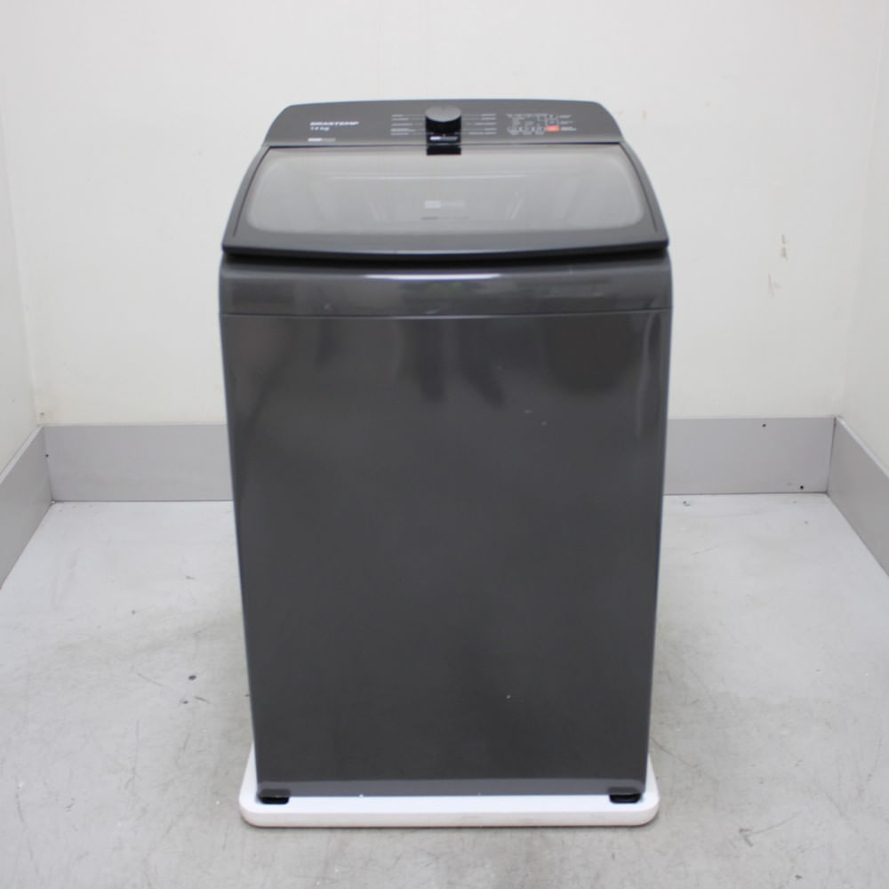 Máquina De Lavar Cinza Platinum Brastemp 14Kg Com Smart Sensor E Função Reduzir Tempo - Bwj14a9as2_Wotimo_Cf6149350 110V
