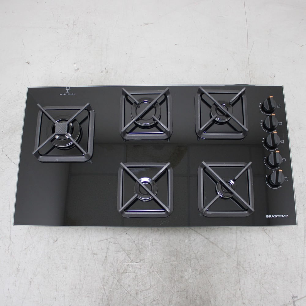 Cooktop Brastemp 5 Bocas a Gás, Grades de Ferro Fundido e Super Chama Lateral - BDS85AEUS2_WOTIMO_CF6632775