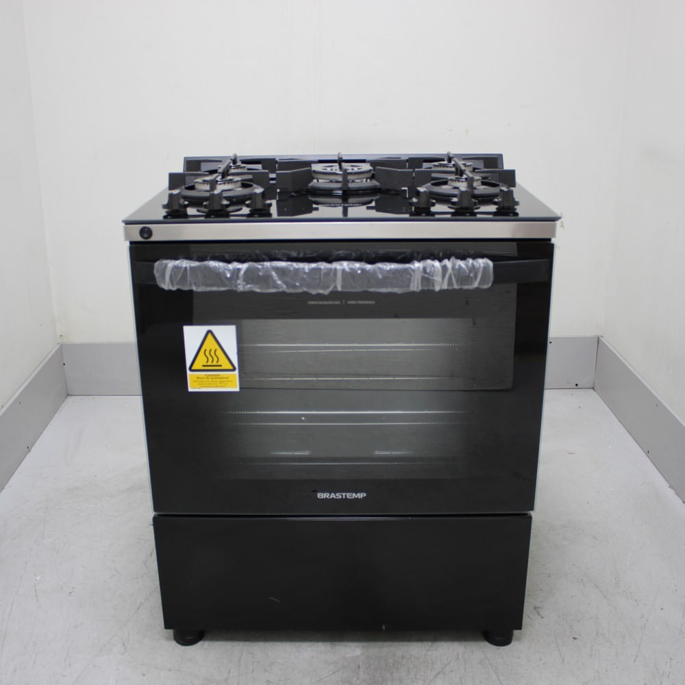 Fogão Brastemp 5 Bocas Preto Com Mesa De Vidro E Turbo Chama - Bfs5vceus2_Wotimo_Ce6644832 Bivolt