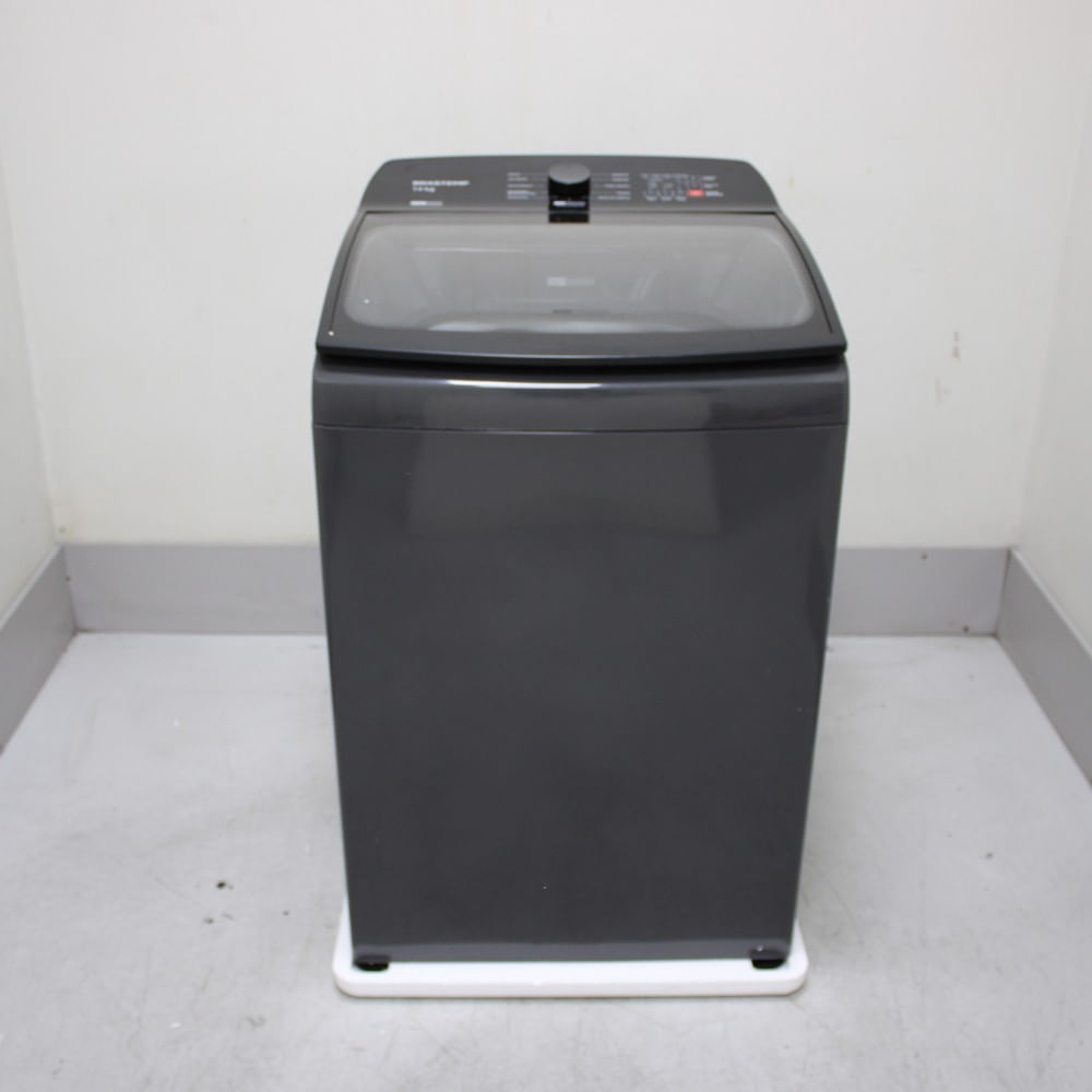 Máquina De Lavar Cinza Platinum Brastemp 14Kg Com Smart Sensor E Função Reduzir Tempo - Bwj14a9as1_Wexcele_Cf6195357 110V