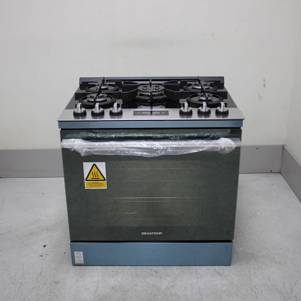 Fogão Brastemp 5 Bocas de Embutir Cor Inox com Mesa de Vidro e Touch Timer com Autodesligamento - BYS5VCRNS2_WOTIMO_CF6658584