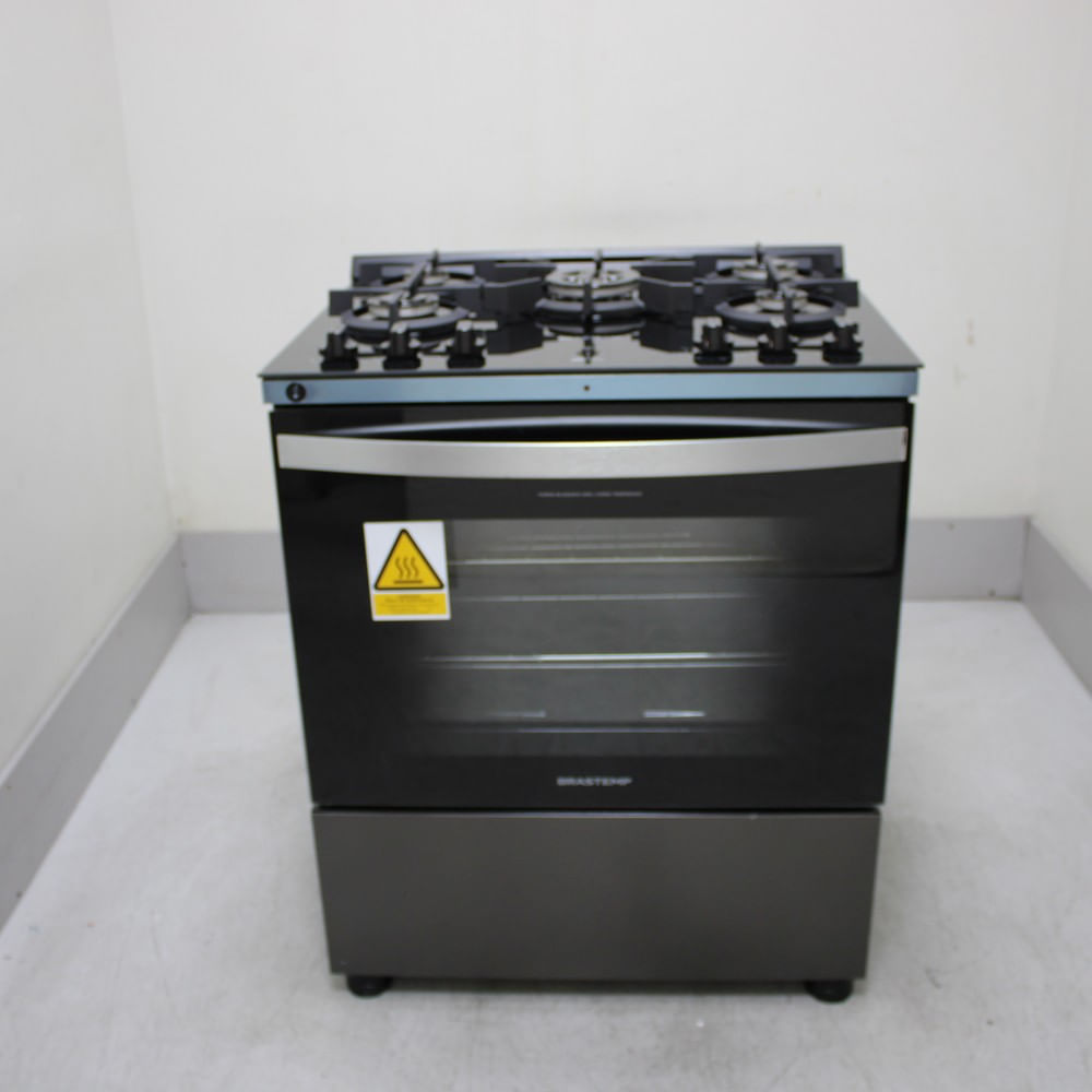 Fogão Brastemp 5 Bocas Com Mesa De Vidro Eclipse Collection, Função Air Fryer E Turbo Chama - Bfs5laprs2_Wotimo_Cf6676810 220V