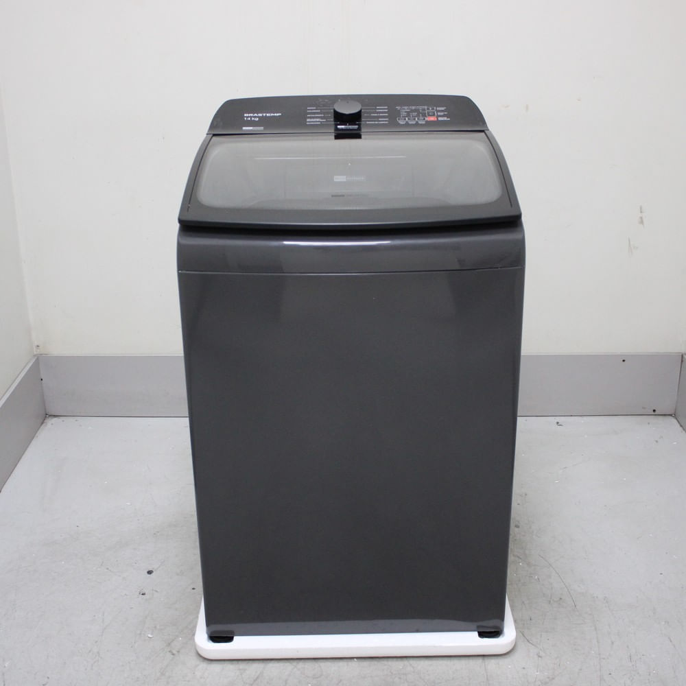 Máquina De Lavar Cinza Platinum Brastemp 14Kg Com Smart Sensor E Função Reduzir Tempo - Bwj14a9as1_Wexcele_Cf6271932 110V