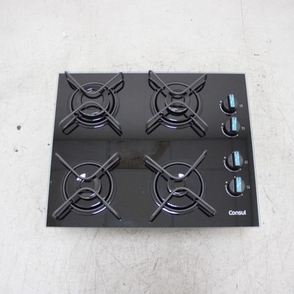 Cooktop 4 Bocas a Gás Consul com Grades Estáveis e Mesa de Vidro - CD060BEUS1_WEXCELE_CF6686258 BIVOLT