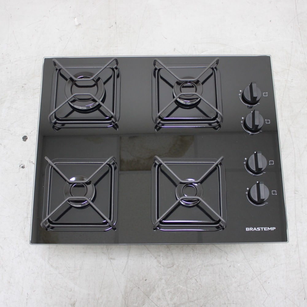 Cooktop Brastemp 4 Bocas a Gás com Grades de Ferro Aramado e Chama Simmer - BDD61BEUS2_WOTIMO_CF6676184