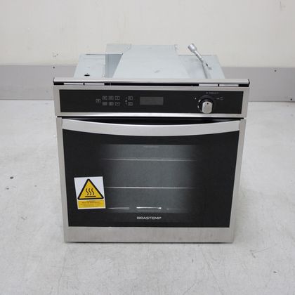 Forno de Embutir a Gás Brastemp 78 Litros Cor Inox com Convecção e Termômetro Meat Control - BOH84ARRS1_WEXCELE_CF6683929 220V