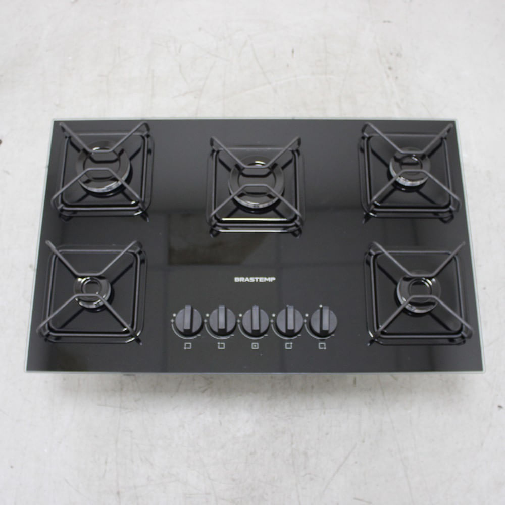 Cooktop 5 Bocas a Gás Brastemp com Grades de ferro Aramado e Chama Simmer - BDD75BEUS2_WOTIMO_CF6683200