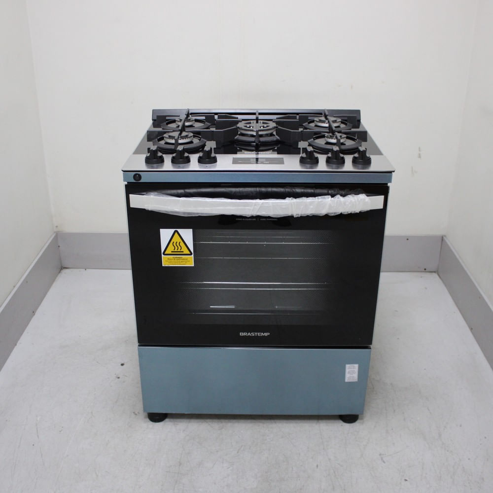 Fogão Brastemp 5 Bocas Cor Inox Com Mesa de Vidro, Turbo Chama e Timer - BFS5XARUS1_WEXCELE_CF6685791