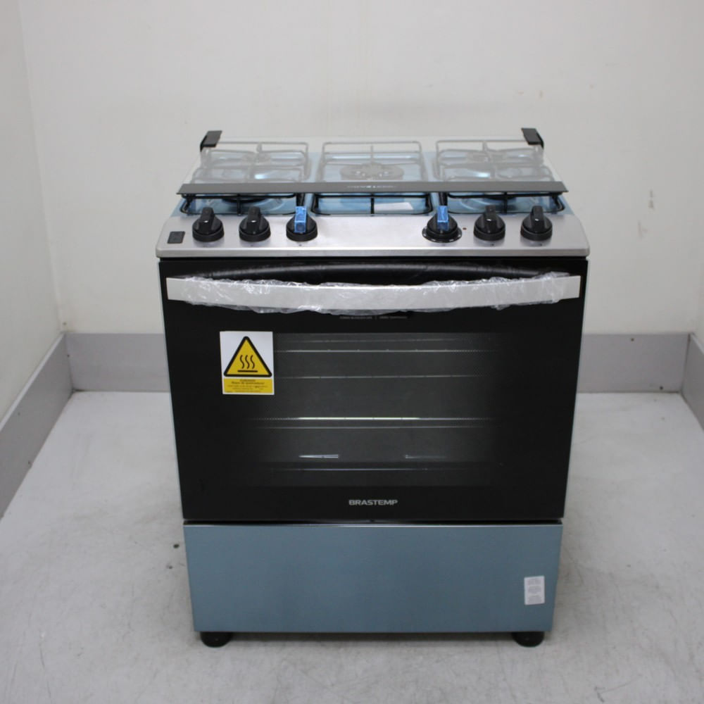 Fogão Brastemp 5 Bocas Cor Inox Com Turbo Chama - Bfs5gdrrs1_Wexcele_Cf6684914 220V