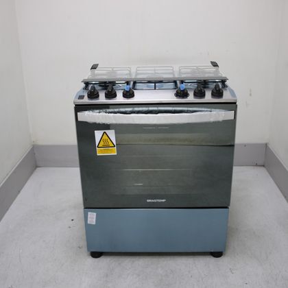 Fogão Brastemp 5 Bocas Cor Inox com Botões Removíveis e Exclusivo Aro Protetor - BFS5NCRUS1_WEXCELE_CF6683206 BIVOLT