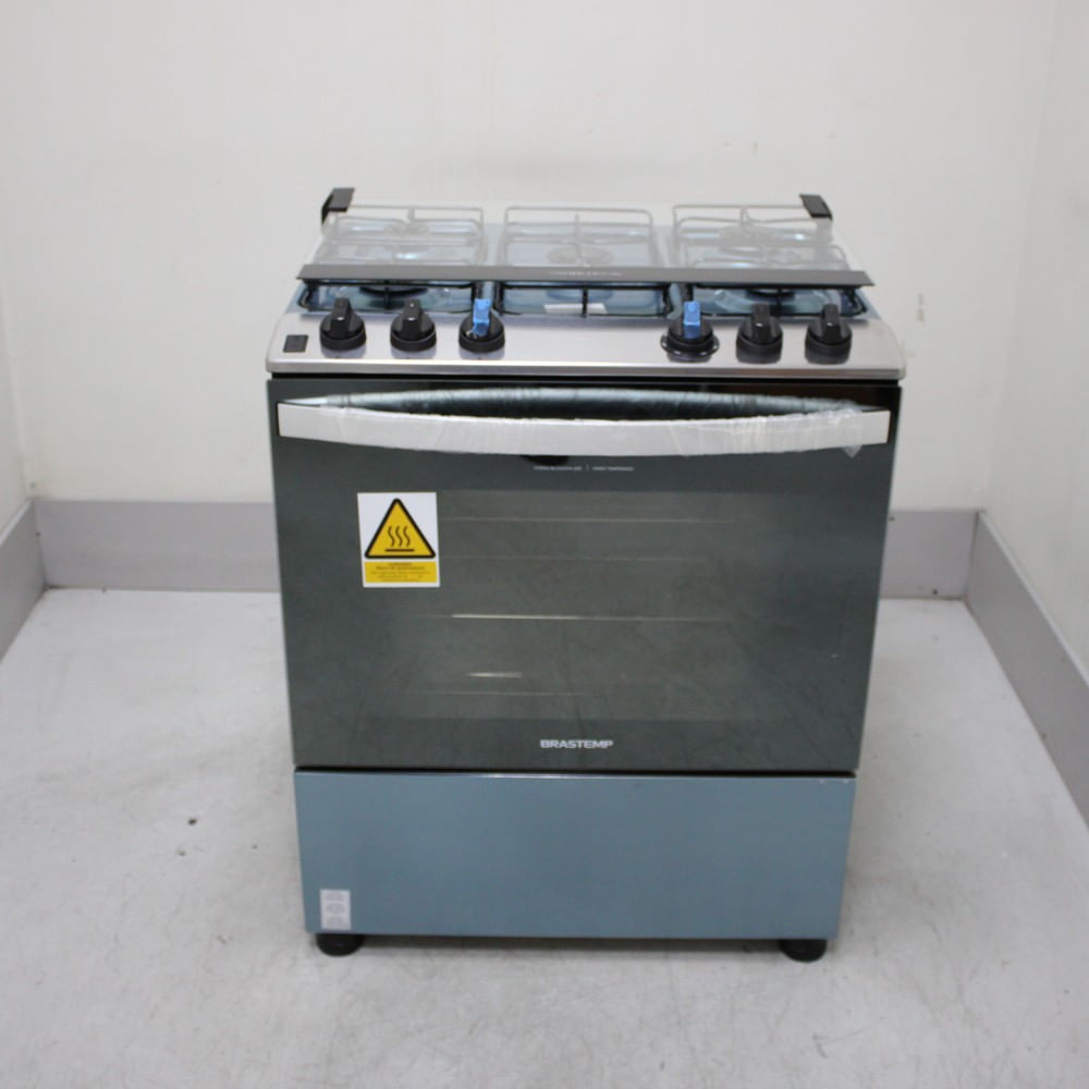 Fogão Brastemp 5 Bocas Cor Inox Com Botões Removíveis E Exclusivo Aro Protetor - Bfs5ncrus1_Wexcele_Cf6685589 Bivolt