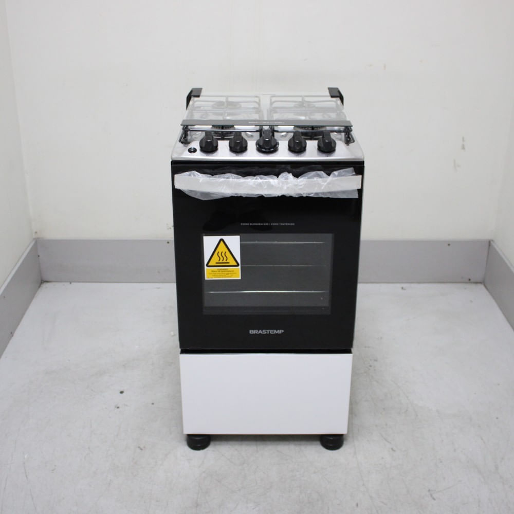 Fogão Brastemp 4 Bocas Branco Com Duas Prateleiras Com Alturas Ajustáveis - Bfo4nbbus1_Wexcele_Cf6684920 Bivolt