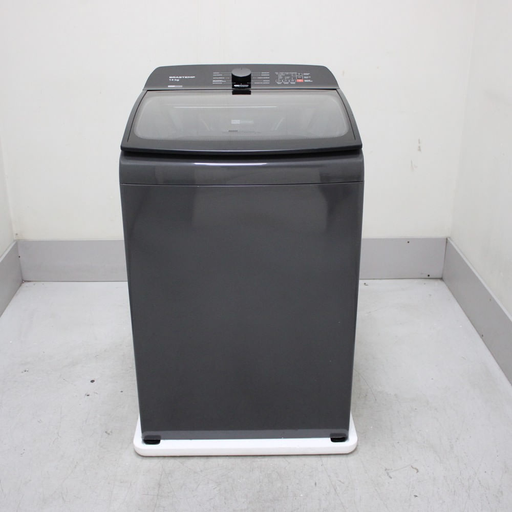 Máquina de Lavar Cinza Platinum Brastemp 14kg com Smart Sensor e Função Reduzir Tempo - BWJ14A9BS1_WEXCELE_CF6242238
