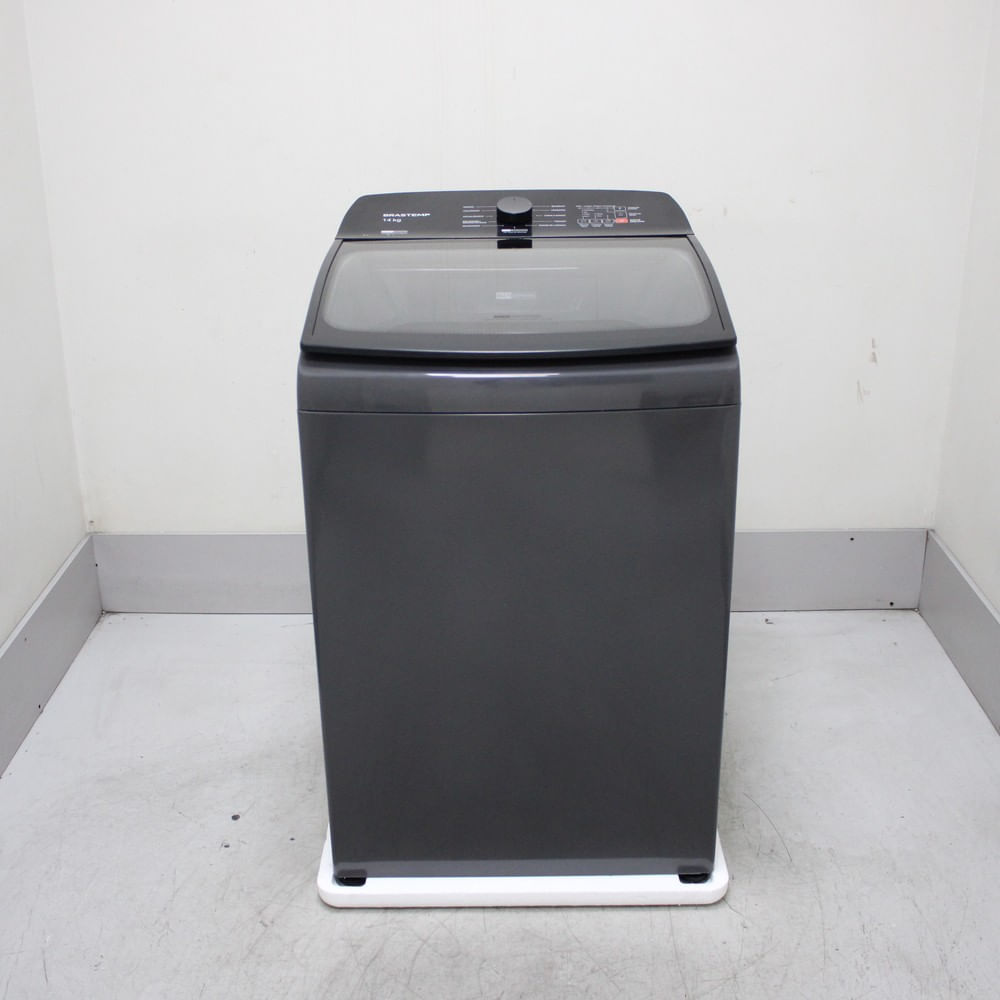 Máquina de Lavar Cinza Platinum Brastemp 14kg com Smart Sensor e Função Reduzir Tempo - BWJ14A9BS1_WEXCELE_CF6276956