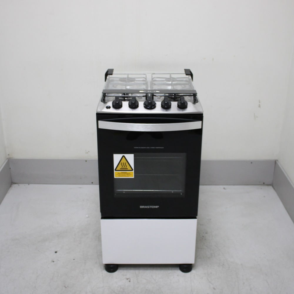 Fogão Brastemp 4 Bocas Branco Com Duas Prateleiras Com Alturas Ajustáveis - Bfo4nbbus2_Wotimo_Cf6685587 Bivolt
