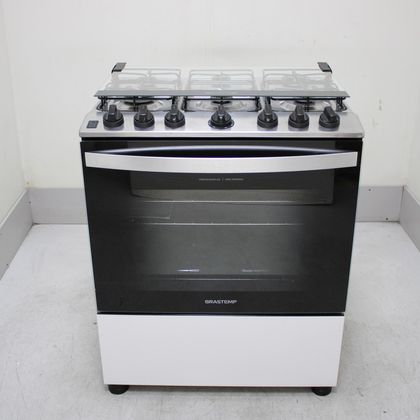 Fogão Brastemp 6 Bocas Branco com Botões Removíveis e Exclusivo Aro Protetor - BFS6NCBUS3_WBOM_CF6683199 BIVOLT