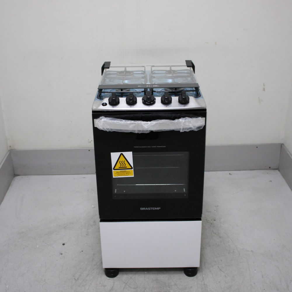 Fogão Brastemp 4 Bocas Branco com Duas Prateleiras com Alturas Ajustáveis - BFO4NBBUS1_WEXCELE_CG6701282