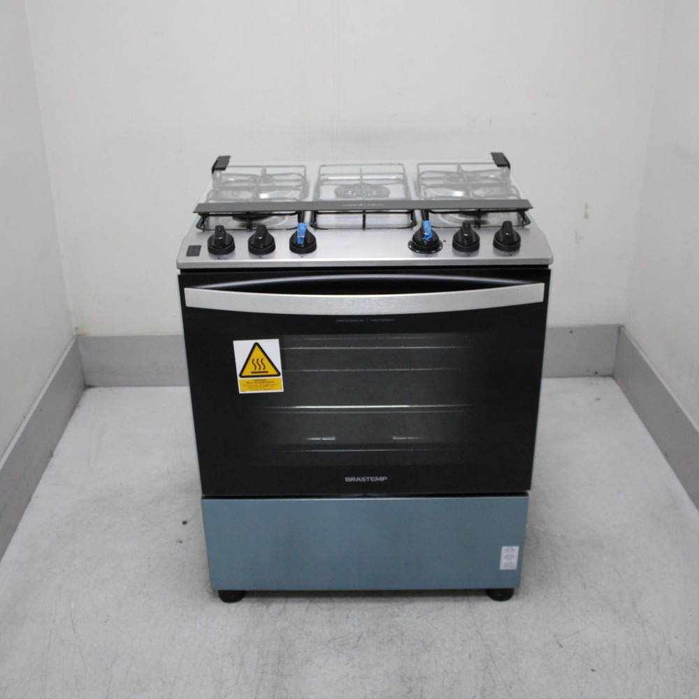 Fogão Brastemp 5 Bocas Cor Inox Com Turbo Chama - Bfs5gdrns2_Wotimo_Cf6696899 110V