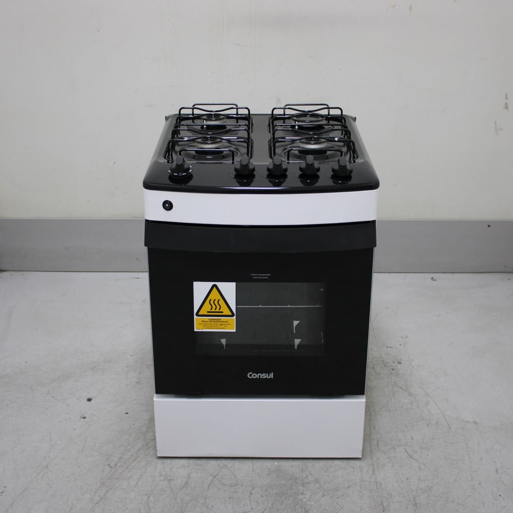 Fogão Consul 4 Bocas Branco Com Mesa Esmaltada - Cfo4zabus3_Wbom_Cg6767723 Bivolt