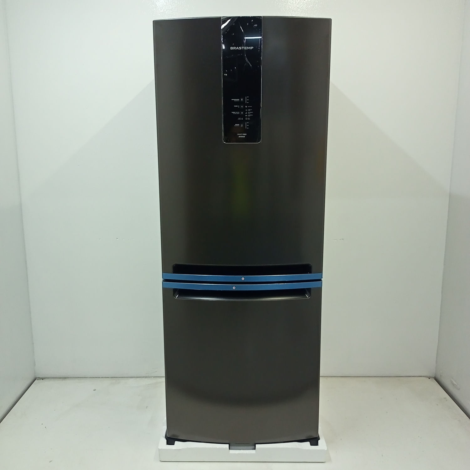 Geladeira Brastemp Eclipse Collection Frost Free Inverse A+++ 447 Litros Cor Black Inox Com Smart Flow E Fresh Box - Bre57feas3_Wbom_Jg6101388 110V