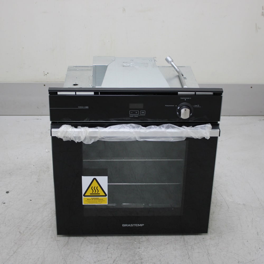 Forno De Embutir A Gás Brastemp 78 Litros Preto Com Grill E Timer Touch - Boa84aers1_Wexcele_Cg6715615 220V