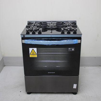 Fogão Brastemp 5 Bocas com Mesa de Vidro Eclipse Collection, Função Air Fryer e Turbo Chama - BFS5LAPRS1_WEXCELE_CG6718853 220V