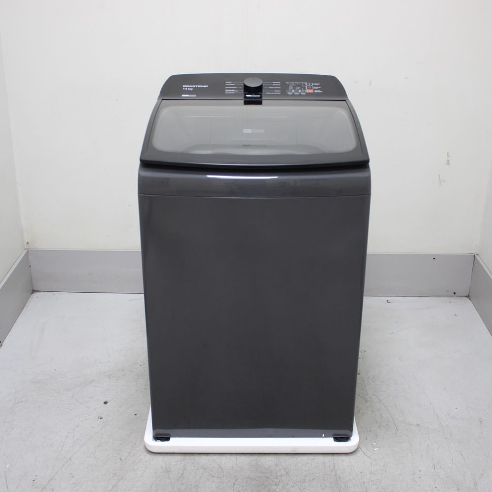 Máquina De Lavar Cinza Platinum Brastemp 14Kg Com Smart Sensor E Função Reduzir Tempo - Bwj14a9as2_Wotimo_Cg6397981 110V