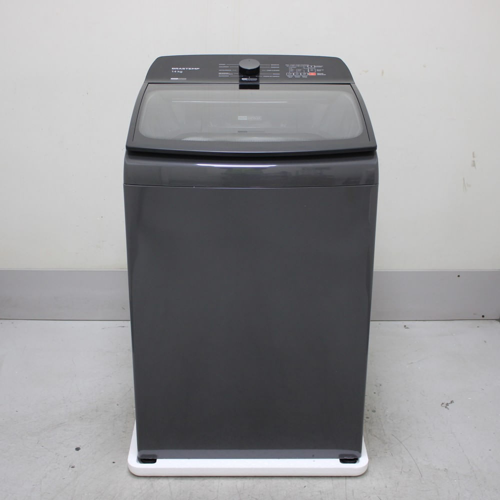 Máquina De Lavar Cinza Platinum Brastemp 14Kg Com Smart Sensor E Função Reduzir Tempo - Bwj14a9as2_Wotimo_Cg6404524 110V