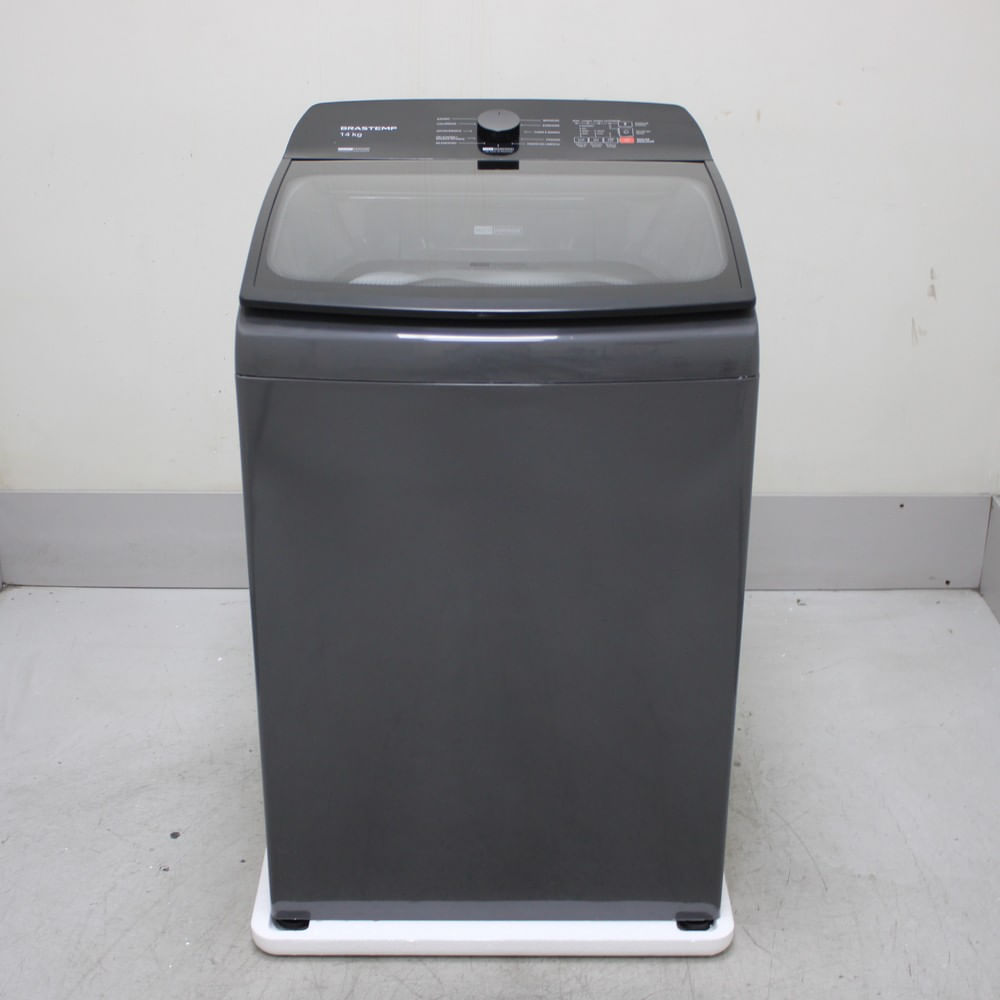 Máquina De Lavar Cinza Platinum Brastemp 14Kg Com Smart Sensor E Função Reduzir Tempo - Bwj14a9as2_Wotimo_Cg6404727 110V