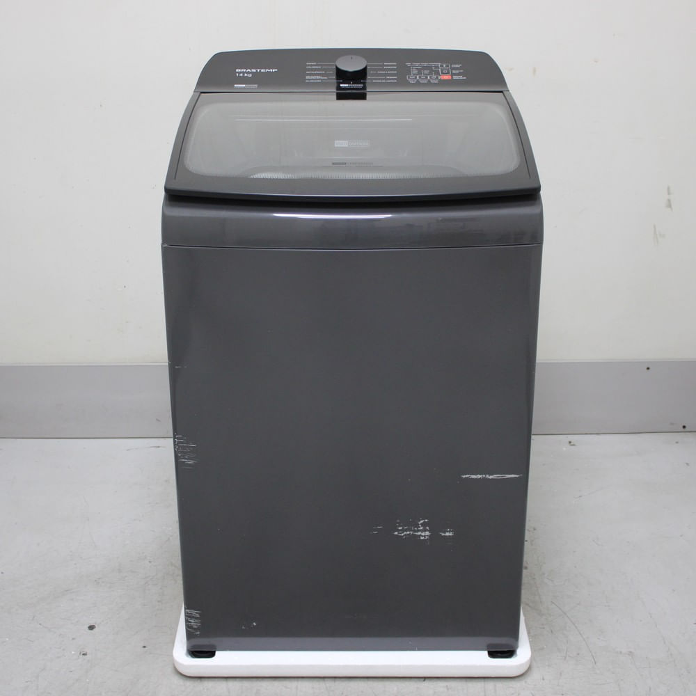 Máquina De Lavar Cinza Platinum Brastemp 14Kg Com Smart Sensor E Função Reduzir Tempo - Bwj14a9bs3_Wbom_Cg6404728 220V