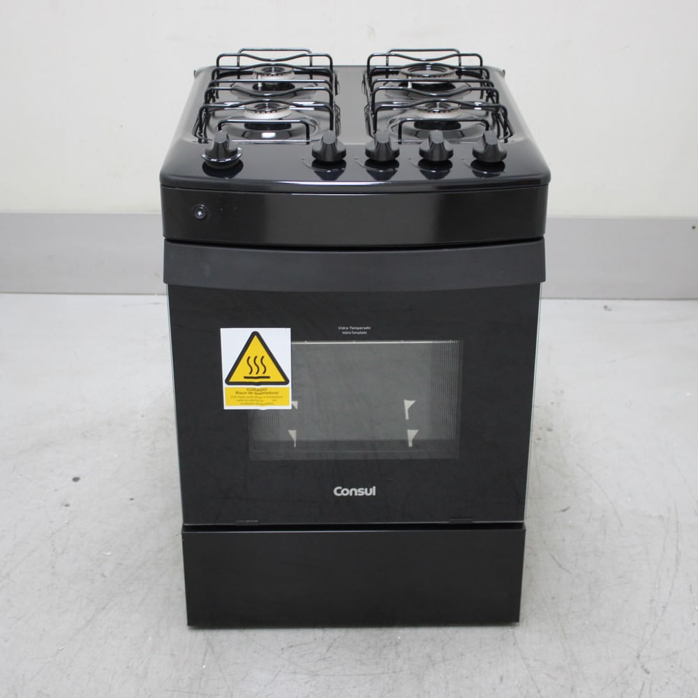 Fogão 4 Bocas Preto Consul Com Mesa Esmaltada - Cfo4zaeus2_Wotimo_Cg6829274 Bivolt