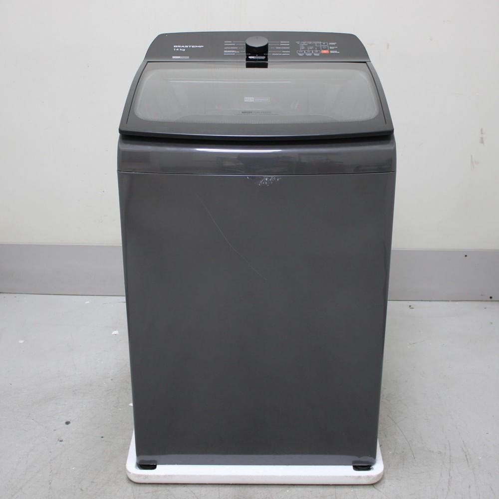 Máquina De Lavar Cinza Platinum Brastemp 14Kg Com Smart Sensor E Função Reduzir Tempo - Bwj14a9as3_Wbom_Cg6482018 110V