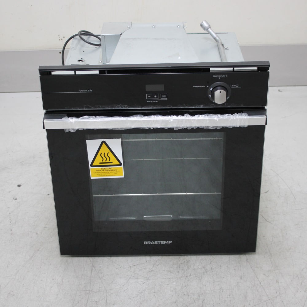 Forno De Embutir A Gás Brastemp 78 Litros Preto Com Grill E Timer Touch - Boa84aers1_Wexcele_Cg6741088 220V