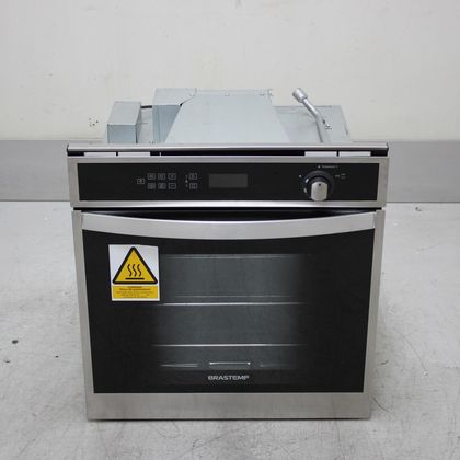 Forno de Embutir a Gás Brastemp 78 Litros Cor Inox com Convecção e Termômetro Meat Control - BOH84ARRS3_WBOM_CG6741509 220V