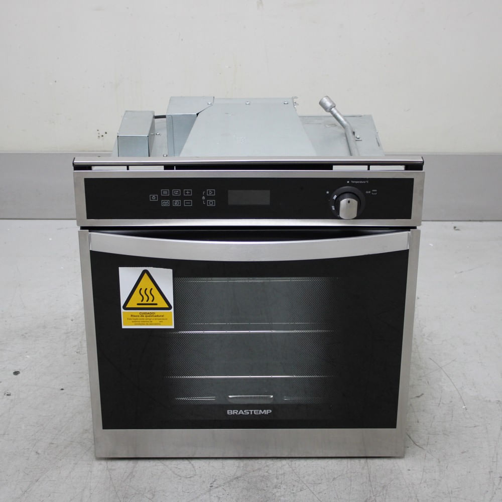 Forno De Embutir A Gás Brastemp 78 Litros Cor Inox Com Convecção E Termômetro Meat Control - Boh84arrs3_Wbom_Cg6741509 220V