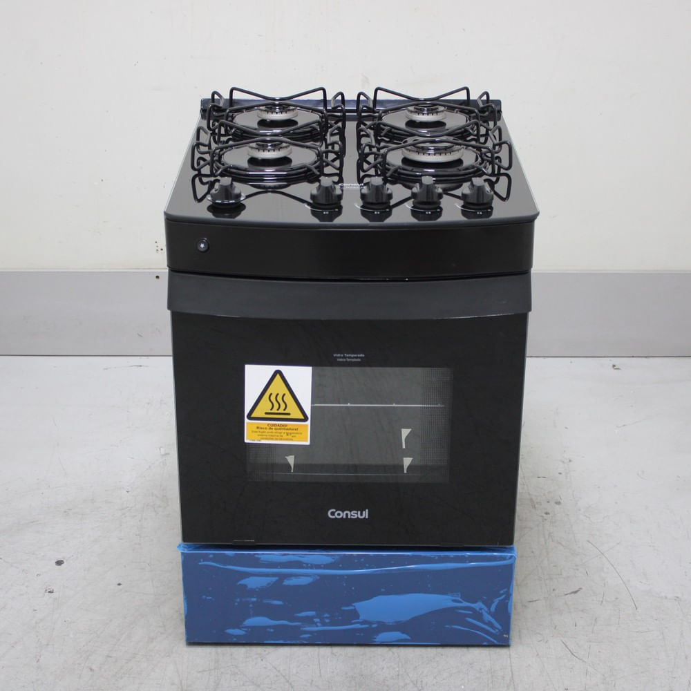 Fogão 4 Bocas Preto Consul Com Mesa De Vidro - Cfo4vceus2_Wotimo_Cg6834722 Bivolt