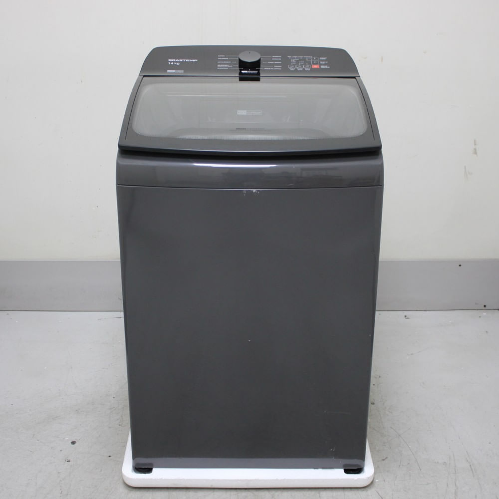 Máquina De Lavar Cinza Platinum Brastemp 14Kg Com Smart Sensor E Função Reduzir Tempo - Bwj14a9as3_Wbom_Cg6497213 110V