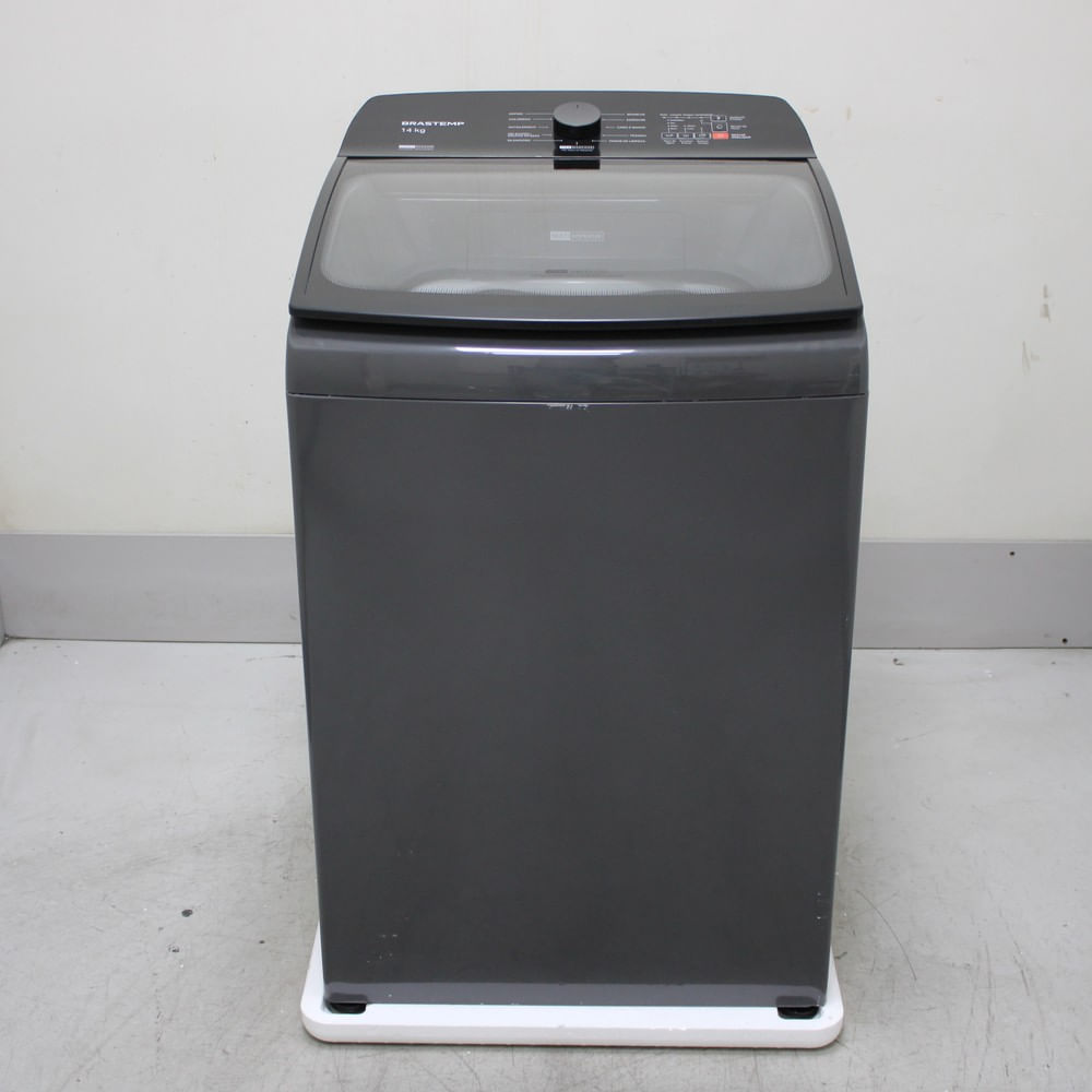Máquina De Lavar Cinza Platinum Brastemp 14Kg Com Smart Sensor E Função Reduzir Tempo - Bwj14a9as3_Wbom_Cg6496710 110V