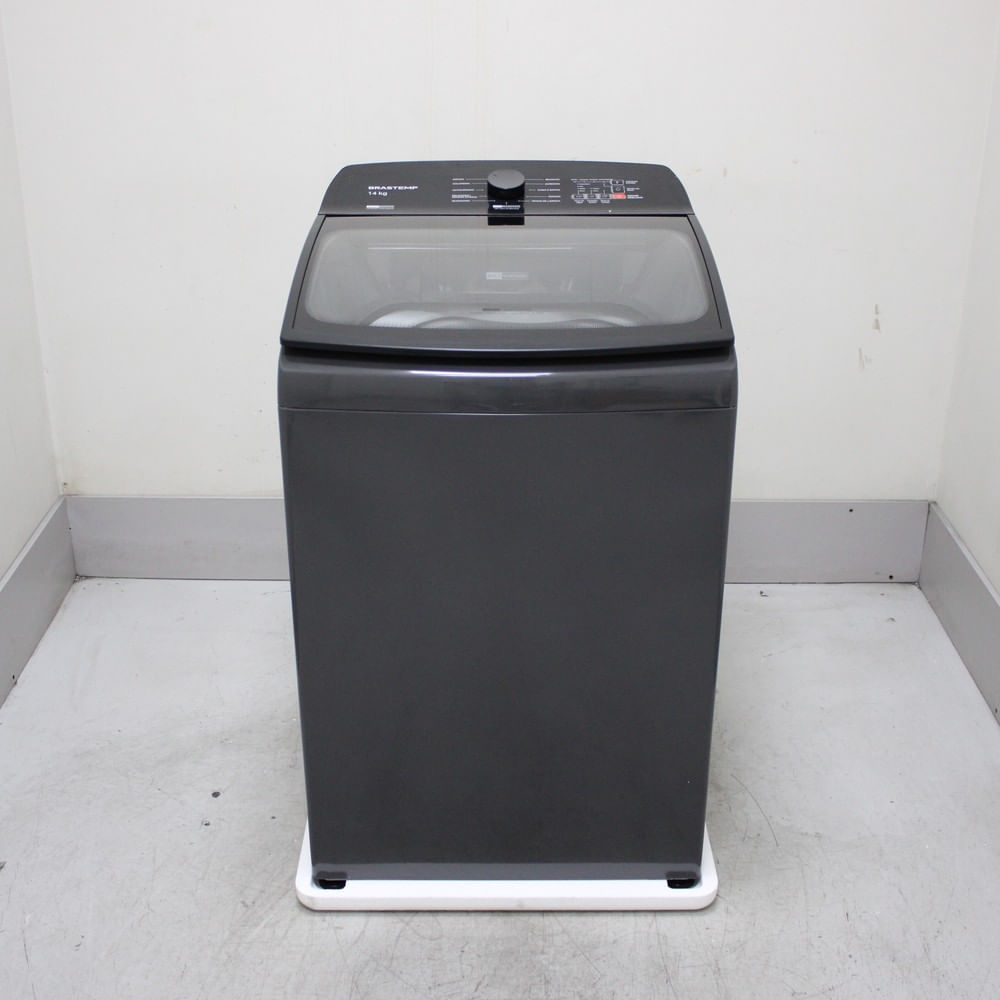 Máquina De Lavar Cinza Platinum Brastemp 14Kg Com Smart Sensor E Função Reduzir Tempo - Bwj14a9as2_Wotimo_Cg6326920 110V