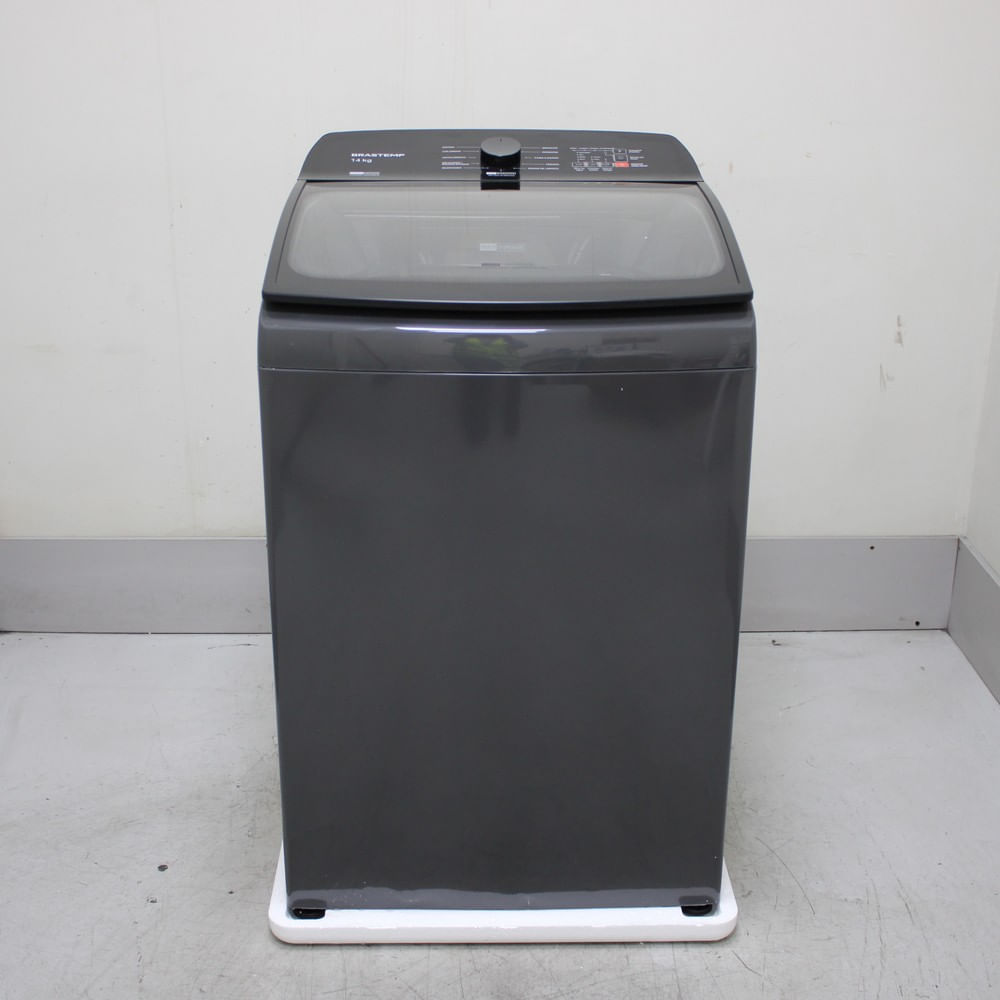 Máquina De Lavar Cinza Platinum Brastemp 14Kg Com Smart Sensor E Função Reduzir Tempo - Bwj14a9as2_Wotimo_Cg6516094 110V