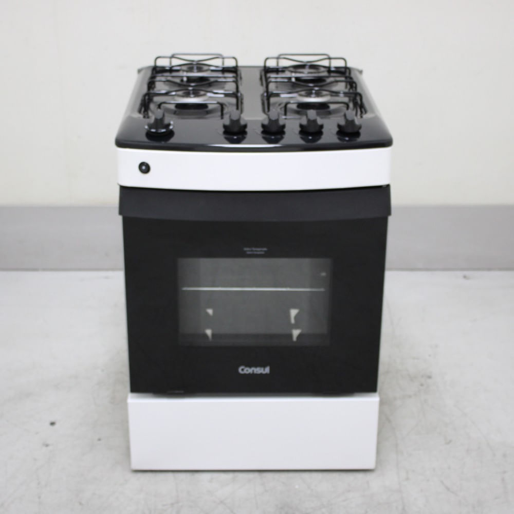 Fogão Consul 4 Bocas Branco Com Mesa Esmaltada - Cfo4zabus2_Wotimo_Cg6870815 Bivolt