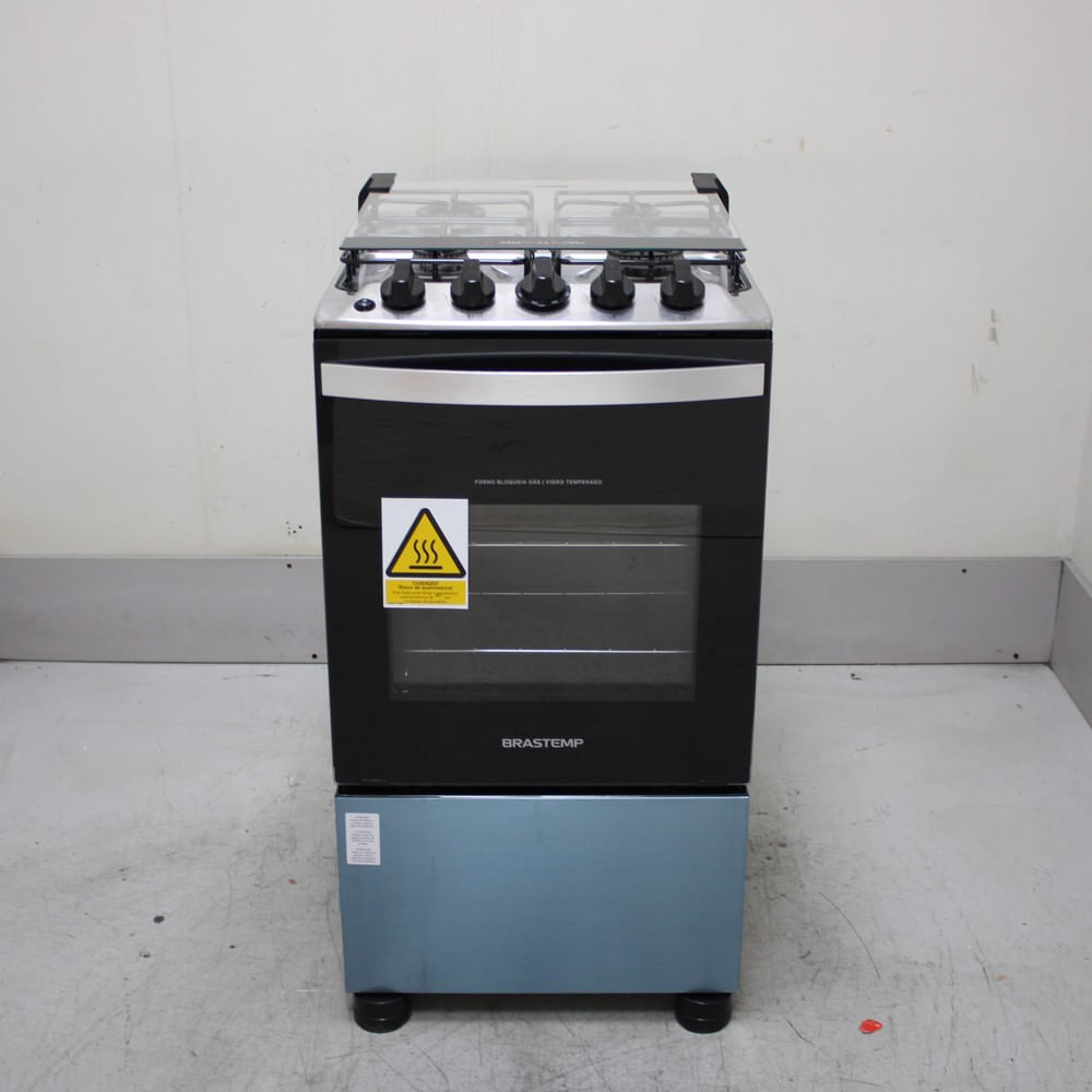 Fogão Brastemp 4 Bocas Inox Com Duas Prateleiras Com Alturas Ajustáveis - Bfo4nbrus1_Wexcele_Cg6756327 Bivolt