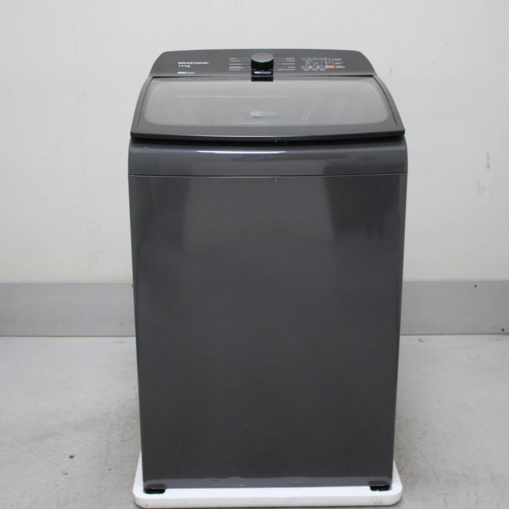 Máquina De Lavar Cinza Platinum Brastemp 14Kg Com Smart Sensor E Função Reduzir Tempo - Bwj14a9as3_Wbom_Ch6585097 110V